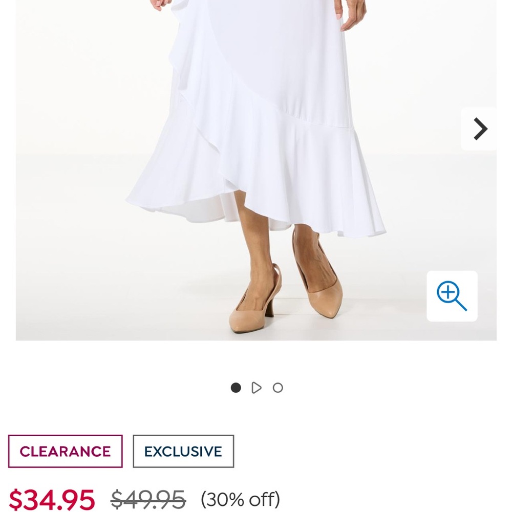 Antthony Asymmetrical Ruffle White Skirt